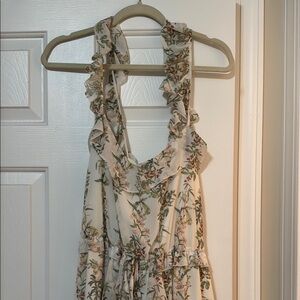 Floral Ruffle Halter Dress